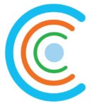 Chapel Hill Chamber of Commerce NC Logo of blue, orange, green and white circles