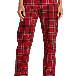 Female model wearing District ® Women’s Flannel Plaid Pant - DT2800